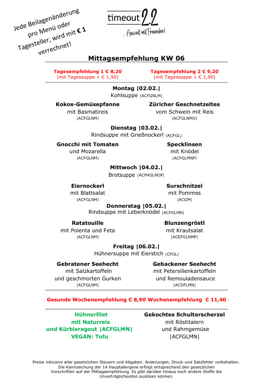 Mittagsempfelung A5 KW 06 2026