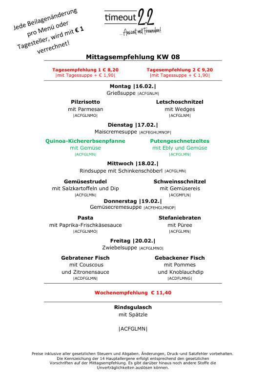 Mittagsempfelung A5 KW 08 2026