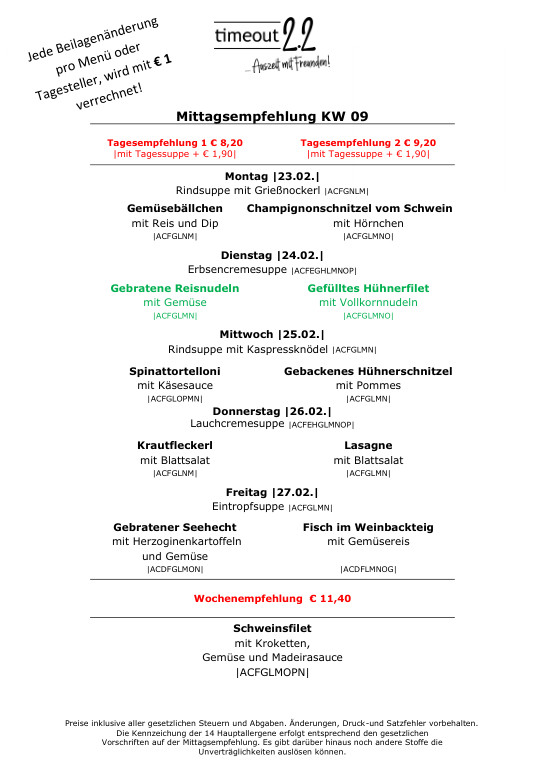 Mittagsempfelung A5 KW 09 2026