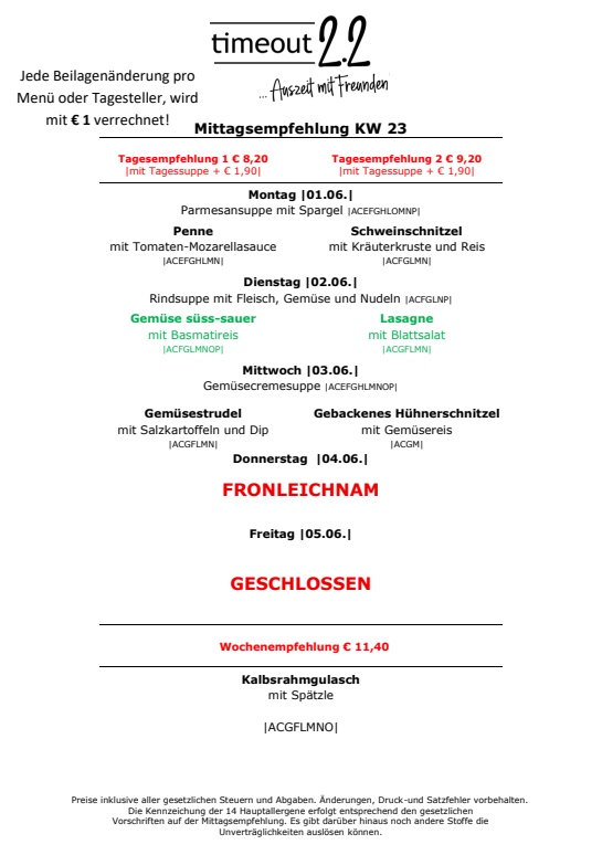 Mittagsempfelung A5 KW 23 2026